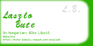 laszlo bute business card